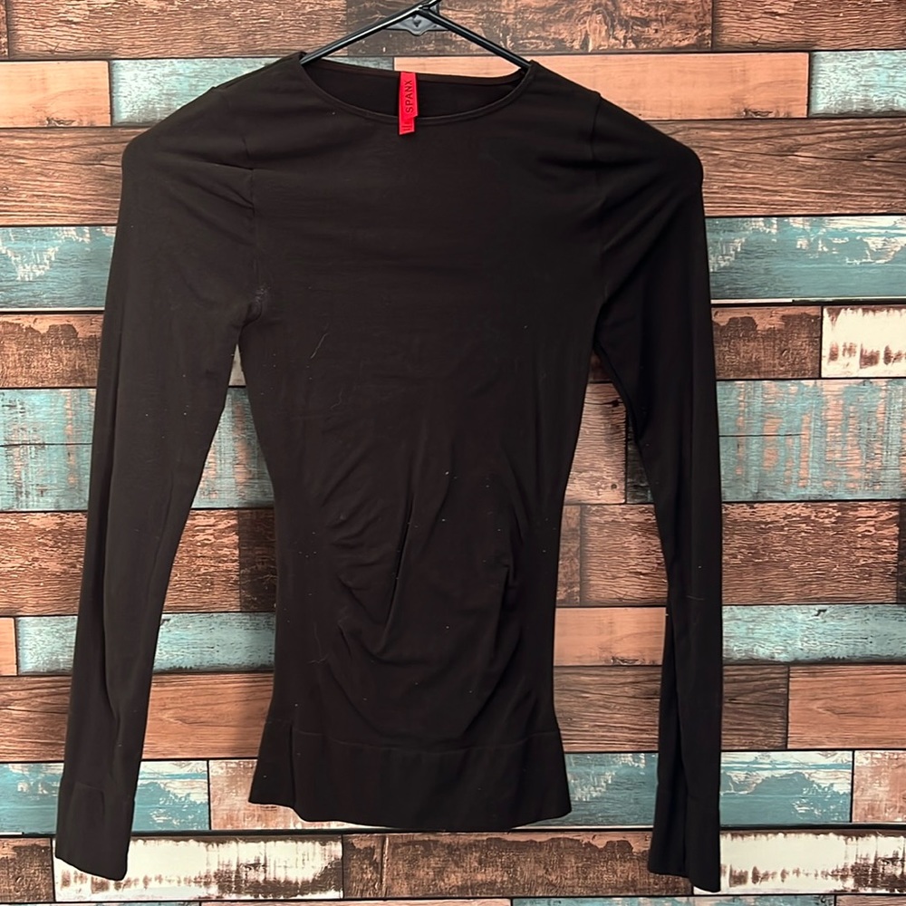 Women’s medium spanks fitted brown, long sleeve top